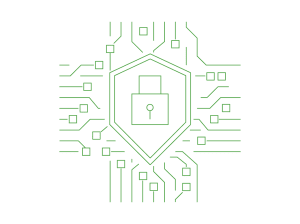 electronic shield icon green