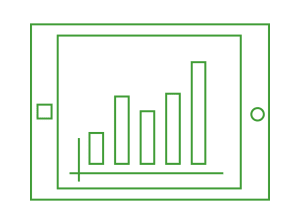 graph tablet green