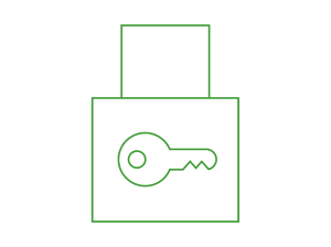 padlock key icon green